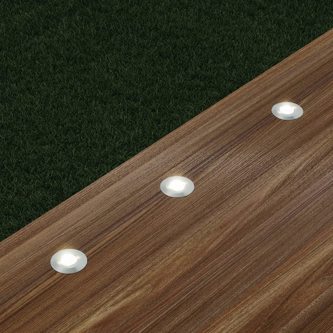 Lindby - LED inbouwspot - 3lichts - aluminium, polycarbonaat - H: 4.8 cm - aluminium - Inclusief lichtbronnen