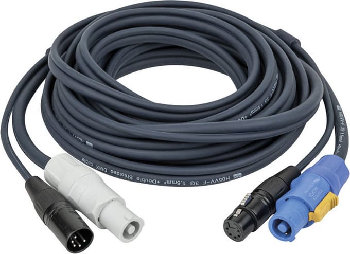 Combikabel DAP 93003 - PowerCON & 5-pin XLR DMX 6 m