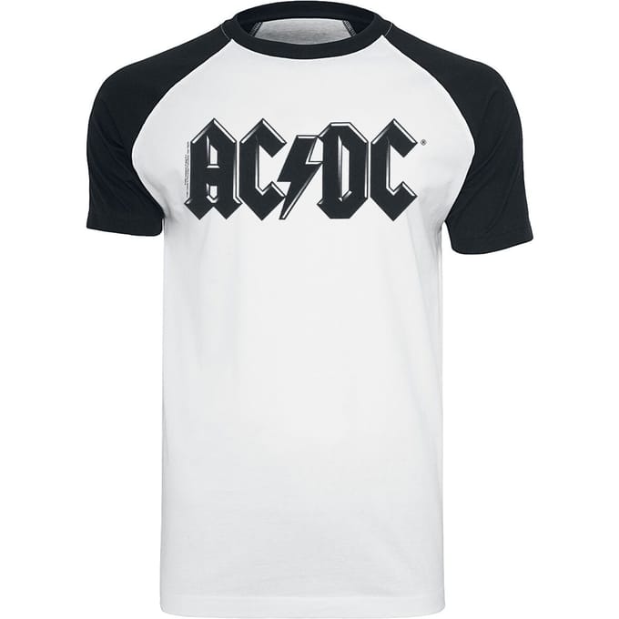 AC/DC T-shirt - Black Logo - S tot 3XL - voor Mannen - wit-zwart