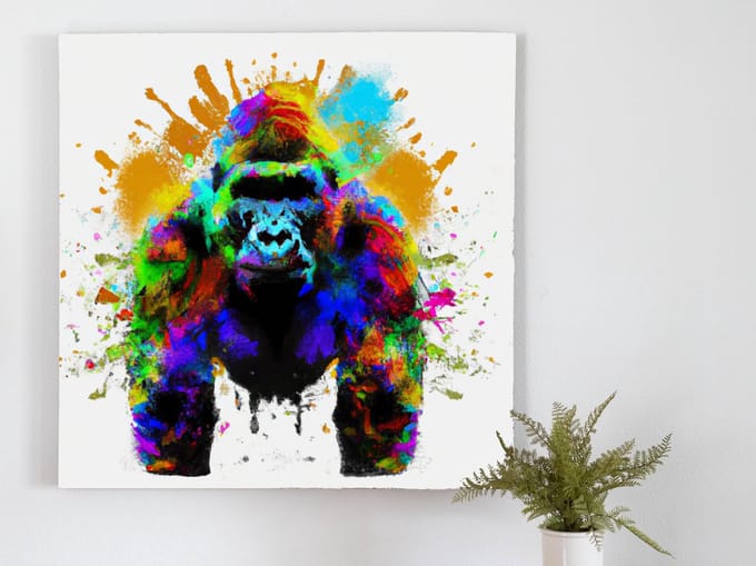 Perfect primate | Perfect Primate | Kunst - 100x100 centimeter op Forex | Foto op Forex