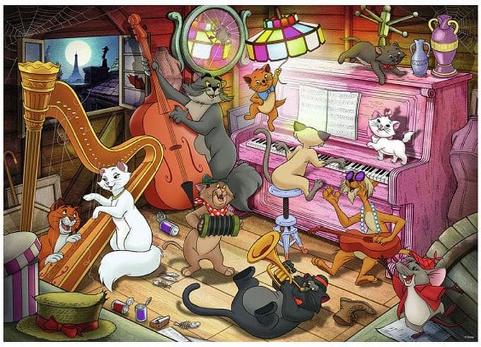 Ravensburger puzzel Disney Aristocats 1000 stukjes cartoon.