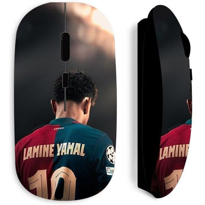 Souris noir Sans Fil Lamine Yamal FC Barcelone