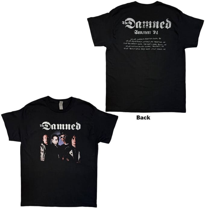 The Damned - Photo EU Tour Summer 24 Heren Tshirt - S - Zwart
