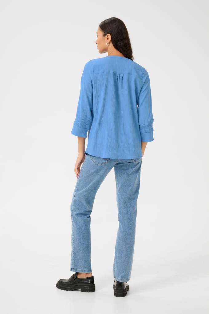 Blouse met lange mouwen Regular fit Ebb and Flow blue