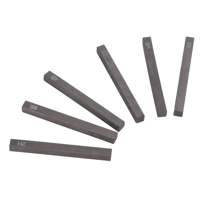 6 Stuks Houtskoolstiften Draagbaar Multifunctioneel Schetsen Tekenen Kunst Graffiti Schilderen Koolstofgrafiet gray