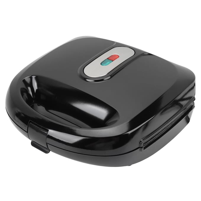 Elektrische Panini Grill Sandwich Maker met 10 Verwisselbare Platen Snelle Verhitting Multifunctioneel Elektrisch L black