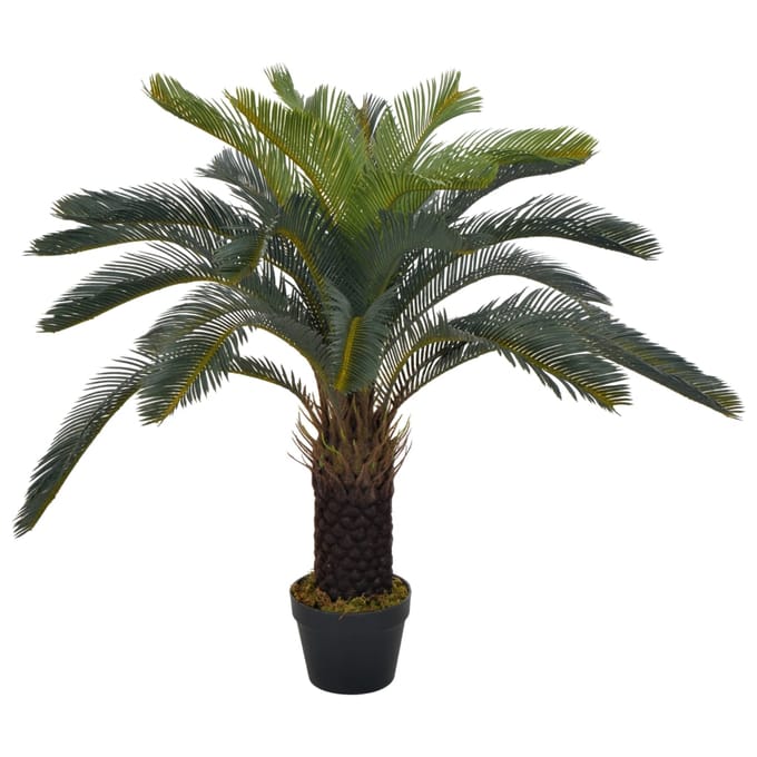 vidaXL - Kunstplant - met - pot - cycaspalm - 90 - cm - groen