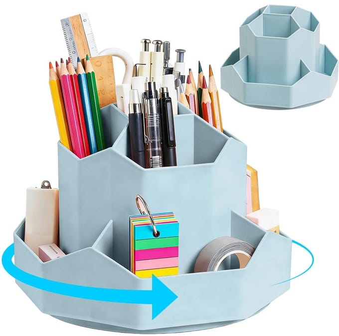 Dailygoods- Pennenhouder Draaibaar 360° - Bureau Organizer - 9 Vakken