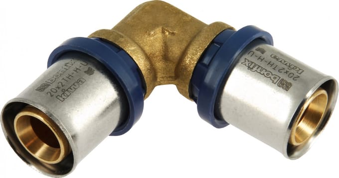 Bonfix Alu-pers messing persfitting bocht / knie 20mm FF