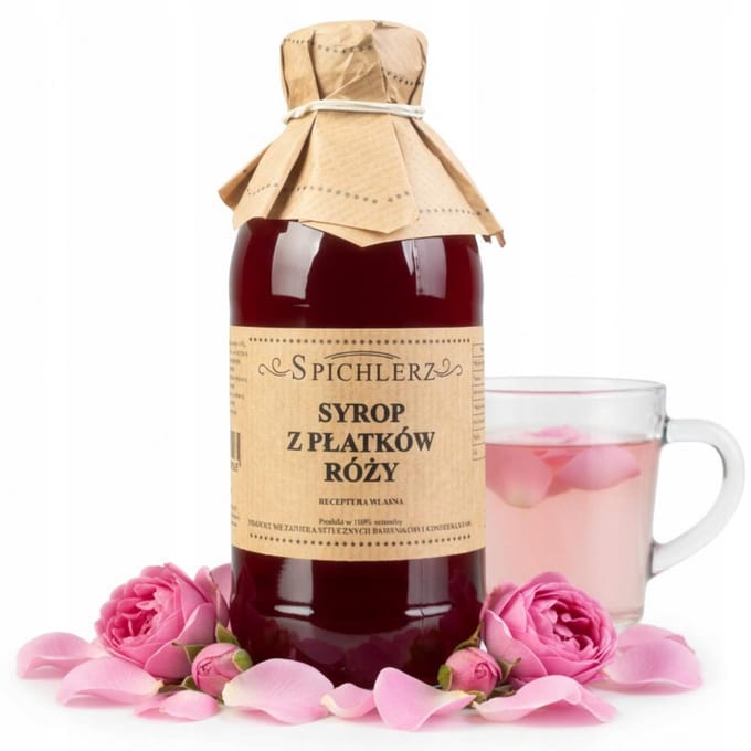Rozenblaadjes Siroop Voor Thee Drankjes Limonade Natuurlijk Rozen 330 Ml