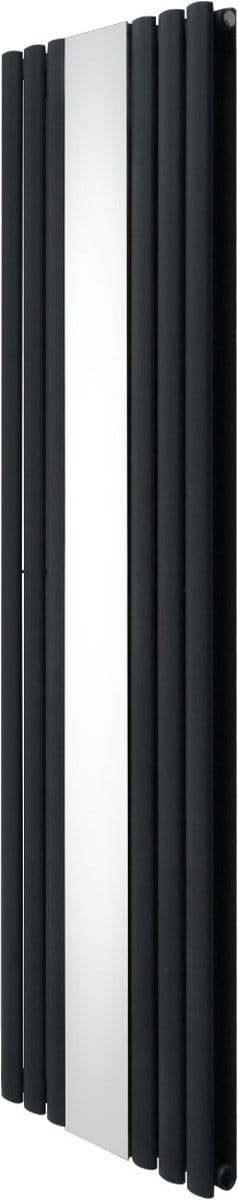 Ovale spiegelradiator - grijs - 1800x500mm - driedubbele poedercoating