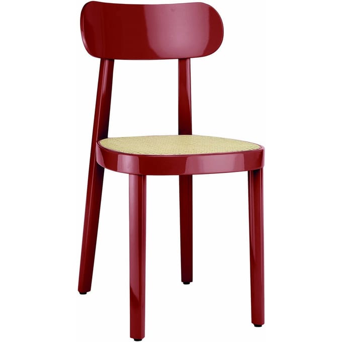 Thonet 118 stoel - Hoogglans lak donkerrood