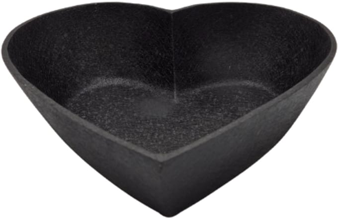 Deco4yourhome® - Schaal - Hart - 30cm - Fruitschaal - Zwart