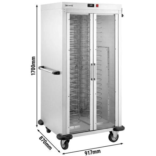 GGM Gastro Bordenwagen - verwarmd - 1,6 kW - voor 88 borden - met 2 glazen deuren