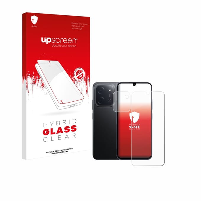 upscreen - Screenprotector voor Xiaomi Poco C85 (Voor+Camera) - Folie Beschermfolie Beschermglas transparant