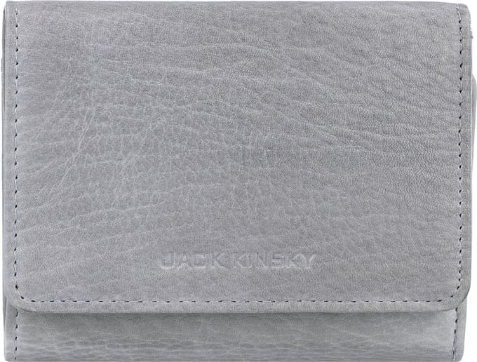 Jack Kinsky Nassau Portemonnee RFID Leer 11 cm - Dames - Horizontaal - grau
