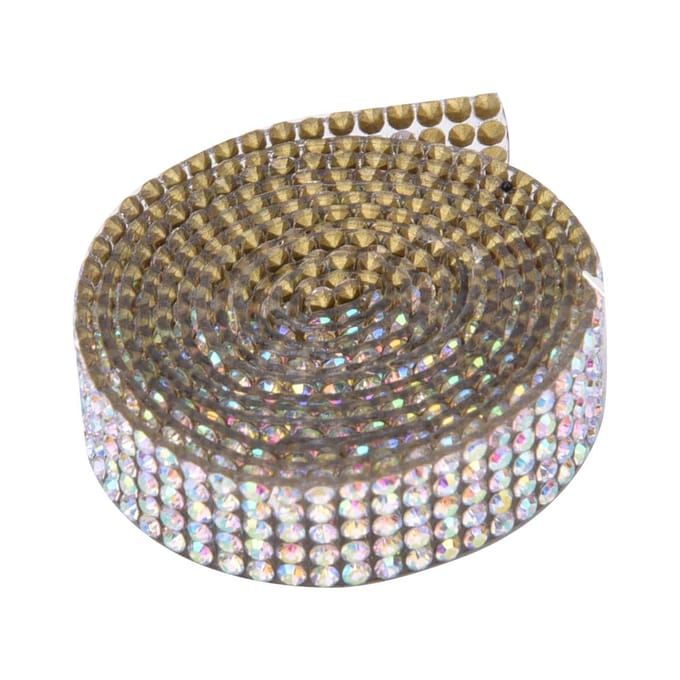 5 Rangées 1m Ruban de Garniture Strass Hotfix Chaîne de Cristal Garniture Accessoires de Vêtement