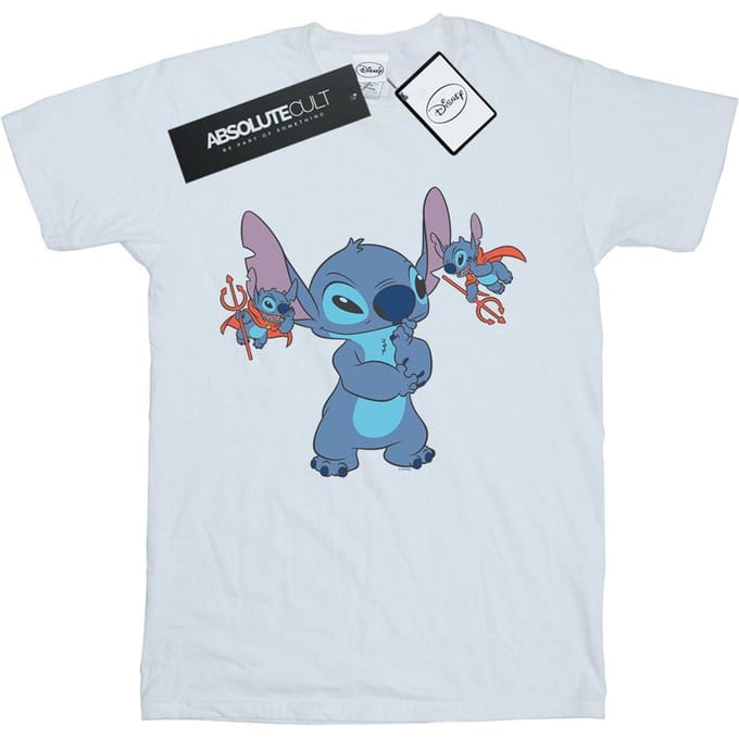 Disney Heren Lilo en Stitch Kleine Duivels T-shirt (Wit)