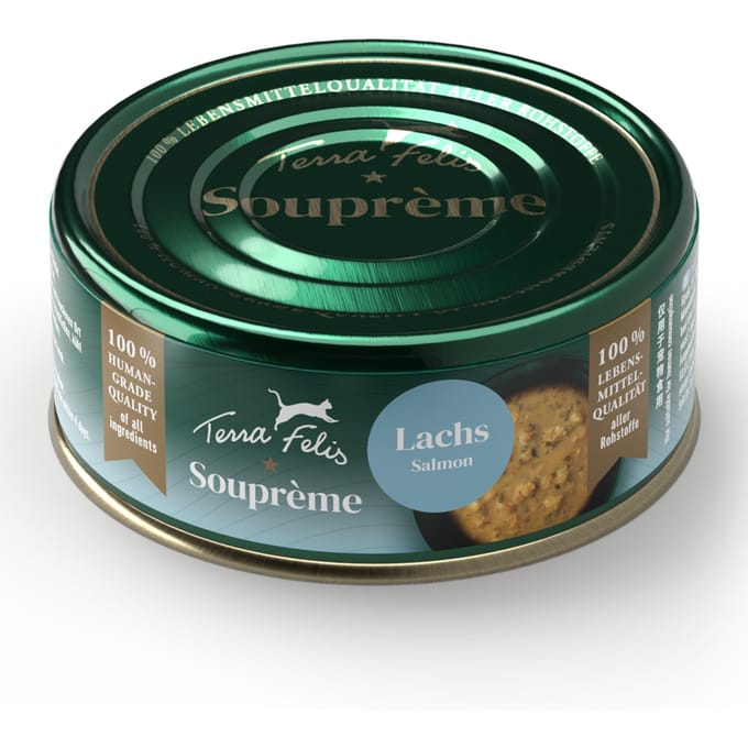 Sparpaket 48x70g Lachs Terra Felis Soupreme Katzenfutter nass