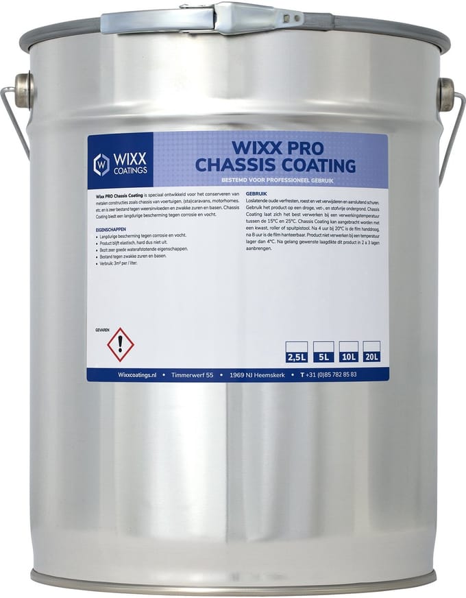 Wixx PRO Chassis coating zwart - 5L - Zwart