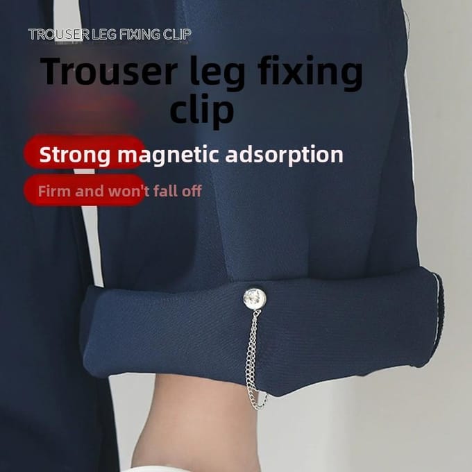 Boucle magnétique réglable pour ourlet de pantalon, clip de fixation portable sans couture gray