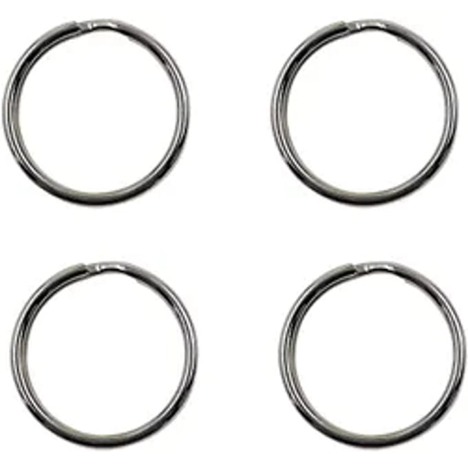 Sencys Sleutelring Nikkel 24x2mm 4 Stuks