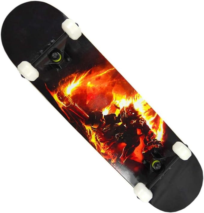 Compleet Skateboard - Beginner Board - Stunts Uitvoeren - Dubbele Kick Deck - 31 x 8 inch - Zwart