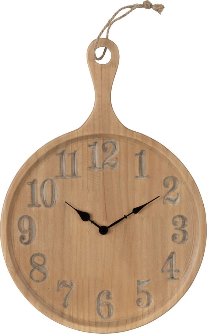 J-Line klok Plan Den - naturel - small - Ø 40 cm
