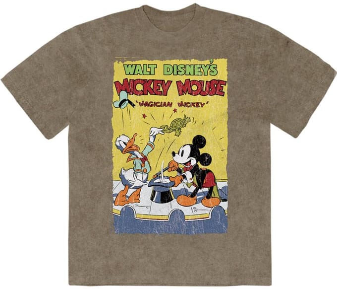 Disney - Mickey Magician Heren Tshirt - S - Groen
