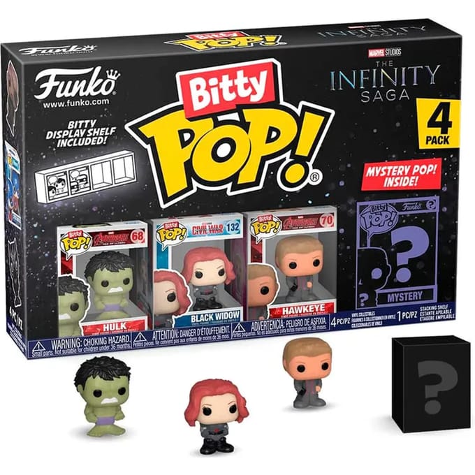 Figurine Bitty Pop Marvel de Infinity Saga Hulk Funko Blister 4 (x4)
