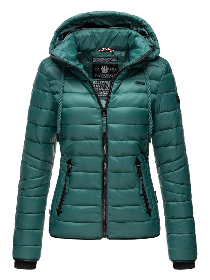 Navahoo Dames Gewatteerde Jas Lulana – Licht, Trendy & Afneembare Capuchon