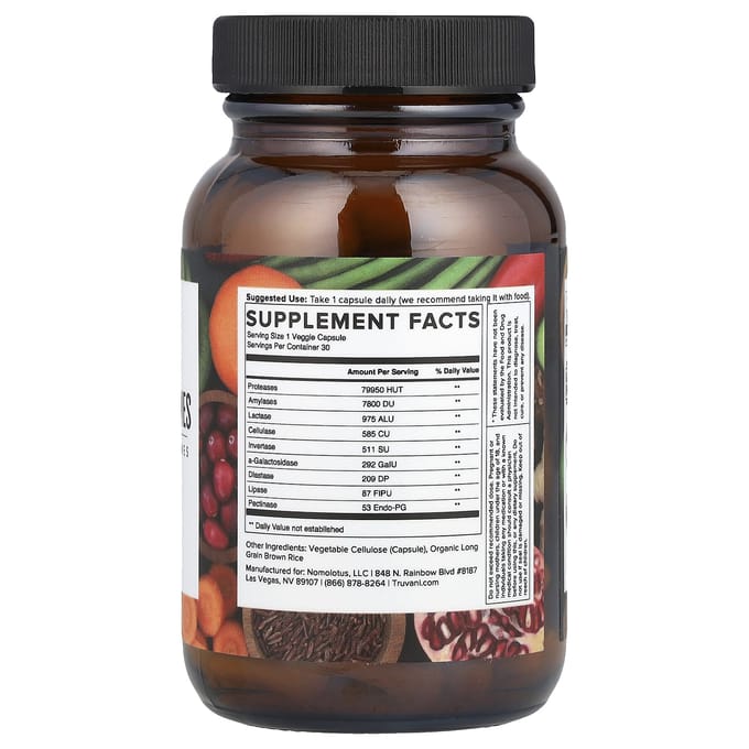 Spijsverteringsenzymen, 30 vegetarische capsules