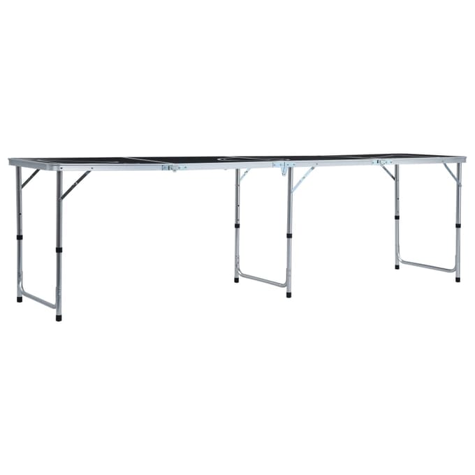 vidaXL Bierpongtafel inklapbaar 240 cm zwart