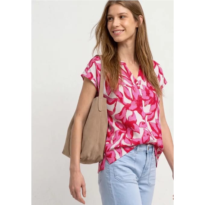 Shirt met knoopsluiting en print