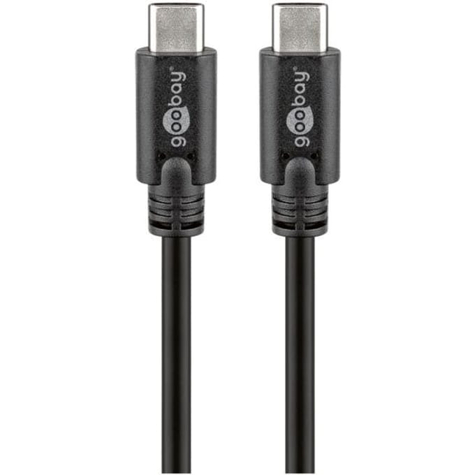 Goobay USB-C naar USB-C kabel - USB3.0 - tot 20V/3A / zwart - 1 meter