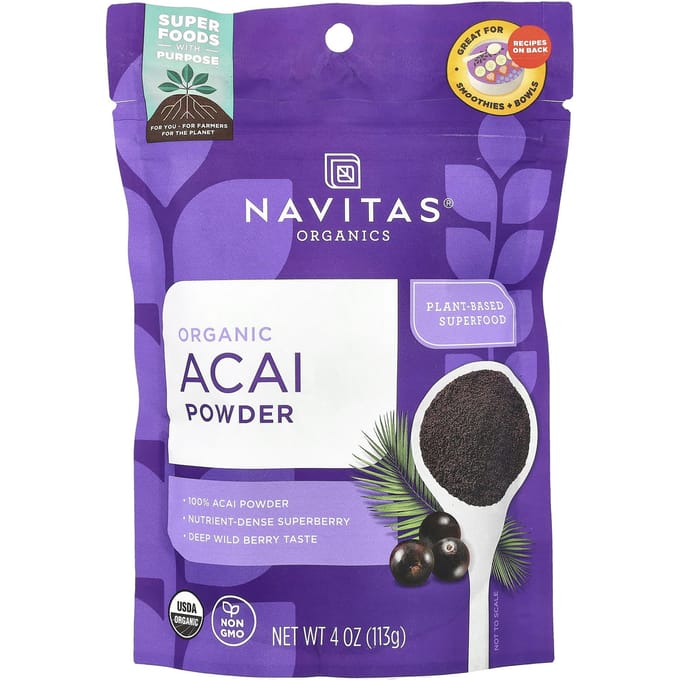Navitas Organics, Biologisch Acai Poeder, 4 oz (113 gr)