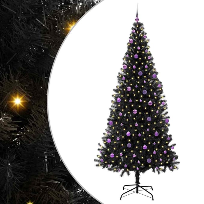 vidaXL Kerstboom Zwart 240 cm PVC