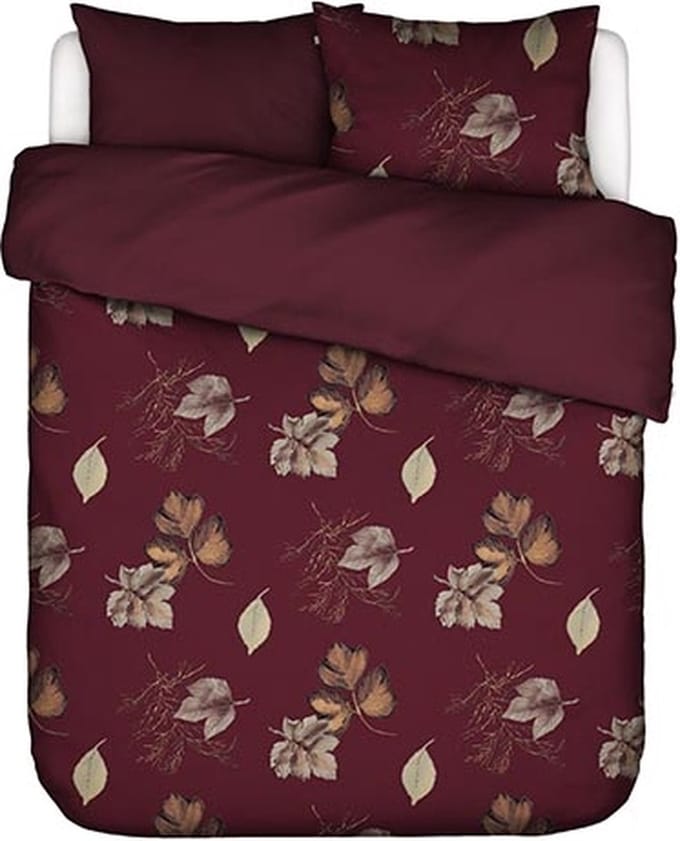 Essenza Dekbedovertrek Elin Wine Red-2-persoons (200 x 200/220 cm)