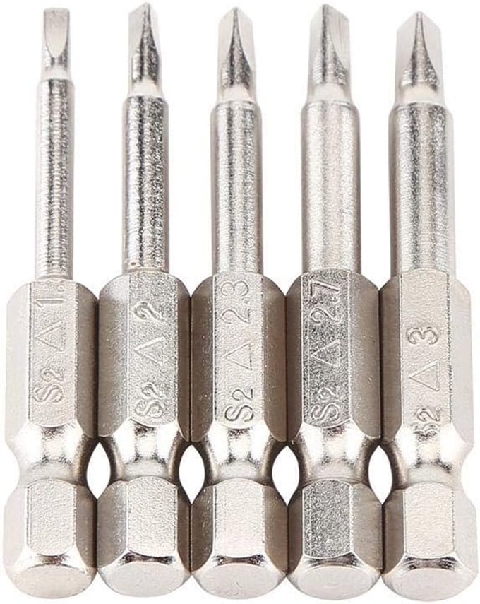 Driehoekige Schroevendraaierset - 5 Stuks S2 Stalen Bits voor Precisie Elektronica