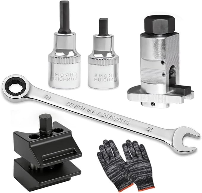 Set van 4 Spreader Tools voor Veerspanning met Handschoenen en Sleutel voor Auto Schokdempers