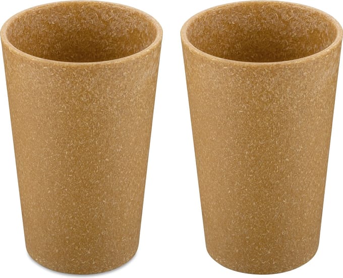 Drinkbekers, 0.35 L, Set van 2, Organic, Houtvezels - Koziol|Connect