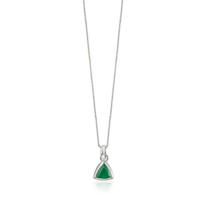 Petit Comité - Ketting Dames Geboortesteen Smaragd Mei (Zilver) - Cadeau Dames