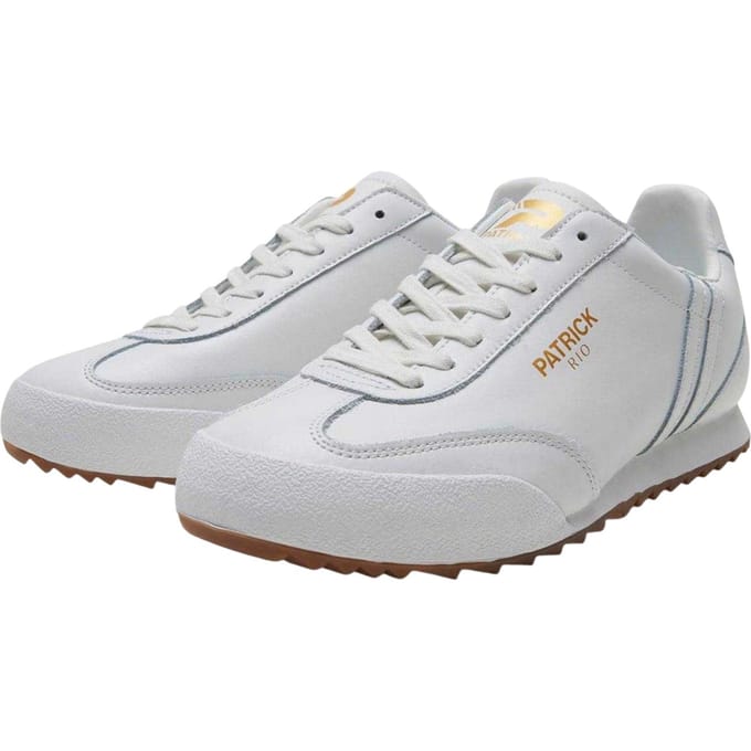 Patrick Mens Rio Suede Trainers 9.5 UK blanc