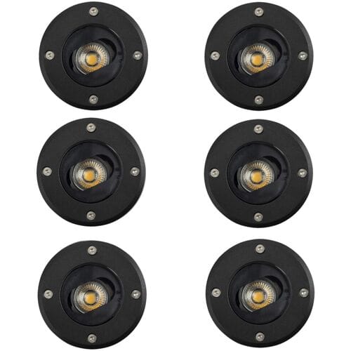 KS Verlichting - Unit - Grondspot - 6x - Verstelbaar - Modern - Rond - Spot - Zwart