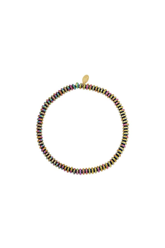 Armband kleine kralen holografisch Multi Hematiet
