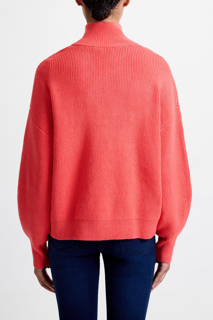 French Connection Babysoft Half Zip Jumper Cayenne Red Taglia: M | Maglioni a maglia Outlet | Donna | Rosso