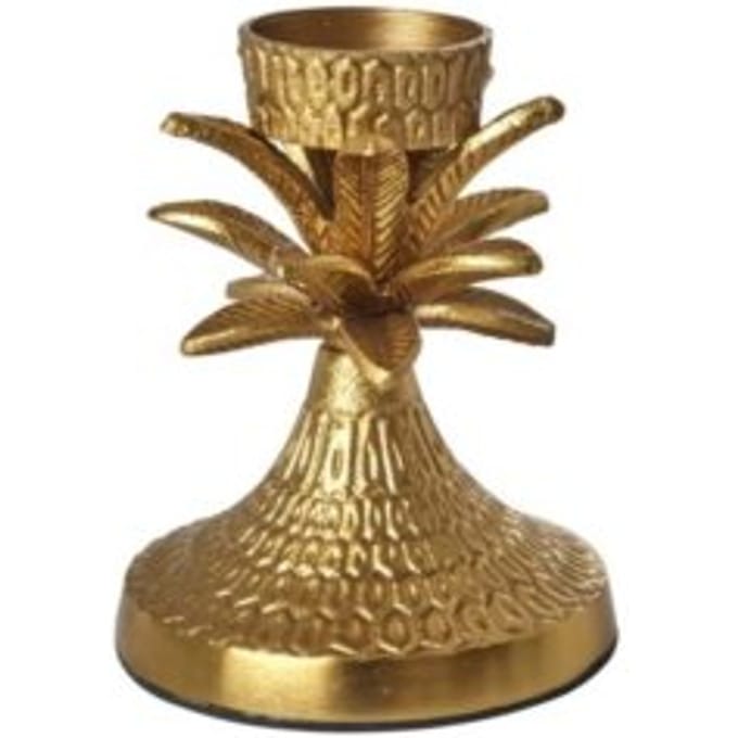 Rice kaarsenhouder goud - palmboom