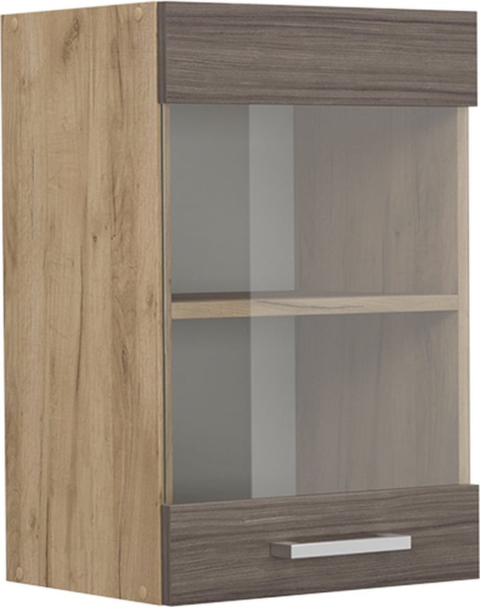 Vicco R-Line Glazen keukenkast – 40 cm Edel grijs