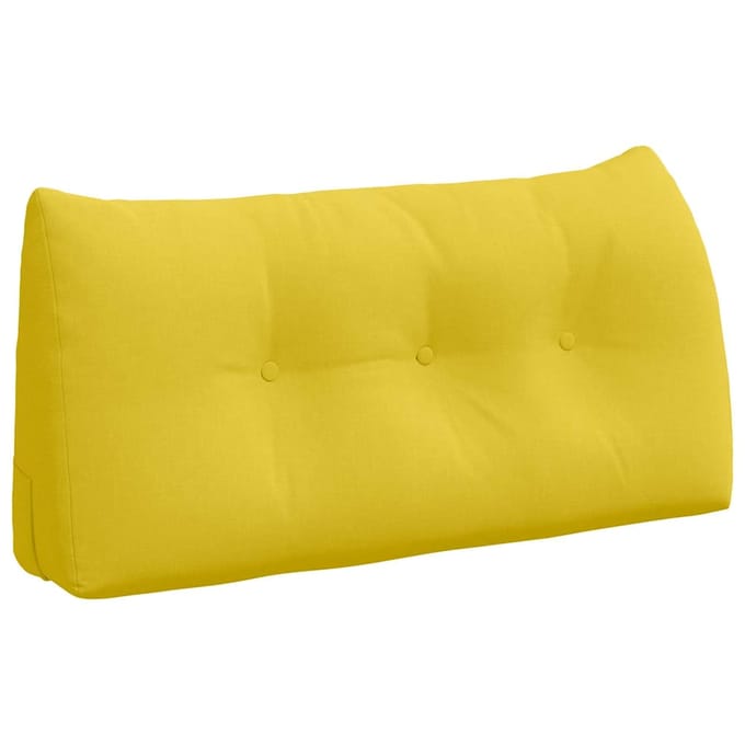 vidaXL - Rugkussen - Licht - Geel - 100 - x - 50 - x - 24 - cm - Stof