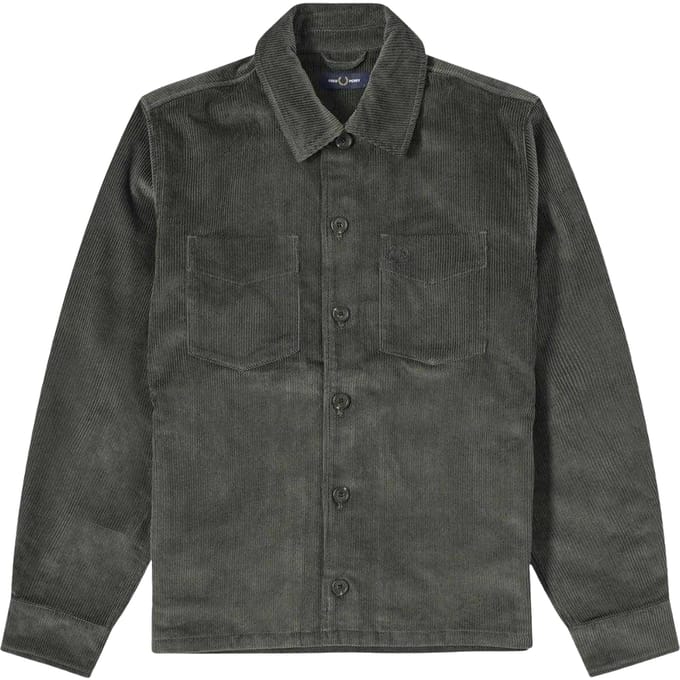 Fred Perry Heren Corduroy Overhemd (Veld)